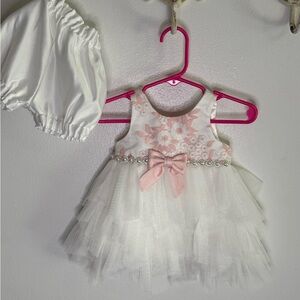 American Princess White and Pink Formal Dress